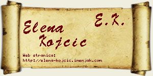 Elena Kojčić vizit kartica
